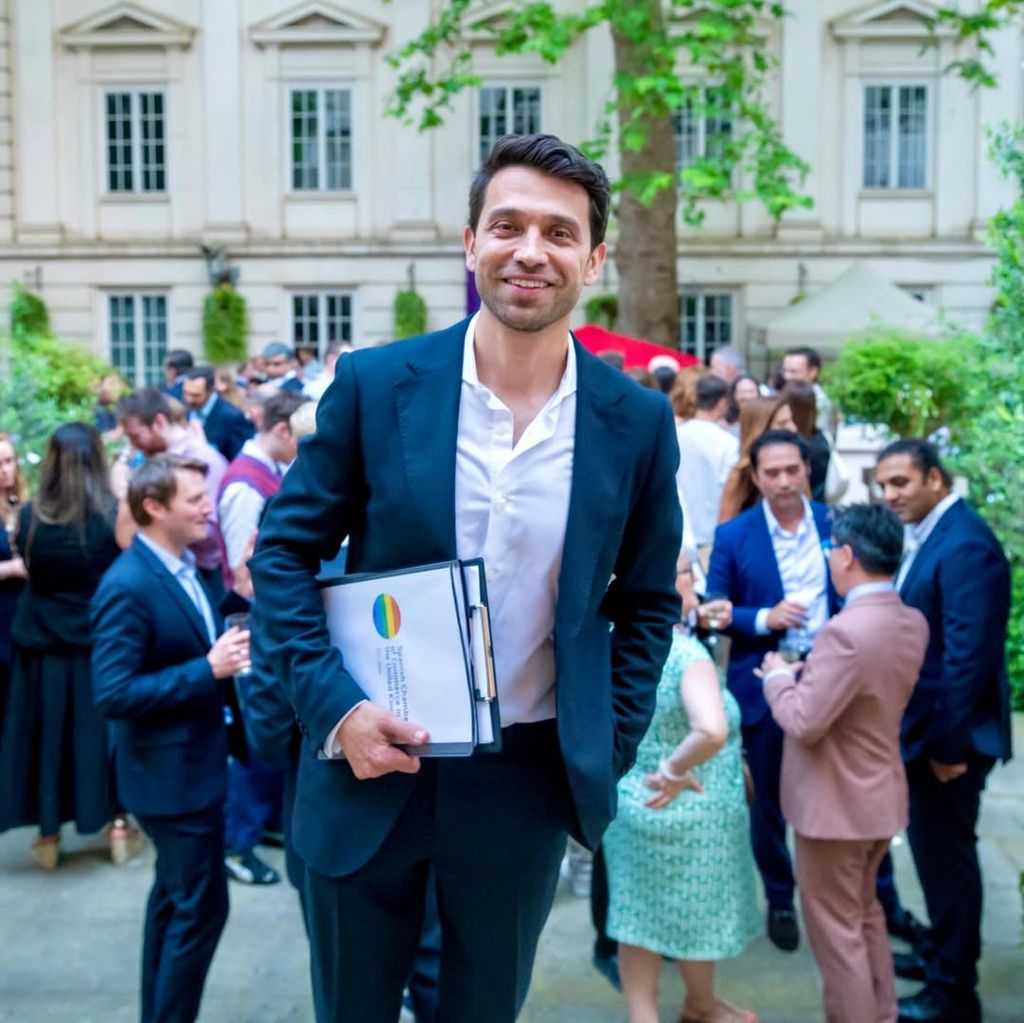 Marc Calderó tras su discurso en la Embajada de España en el Reino Unido