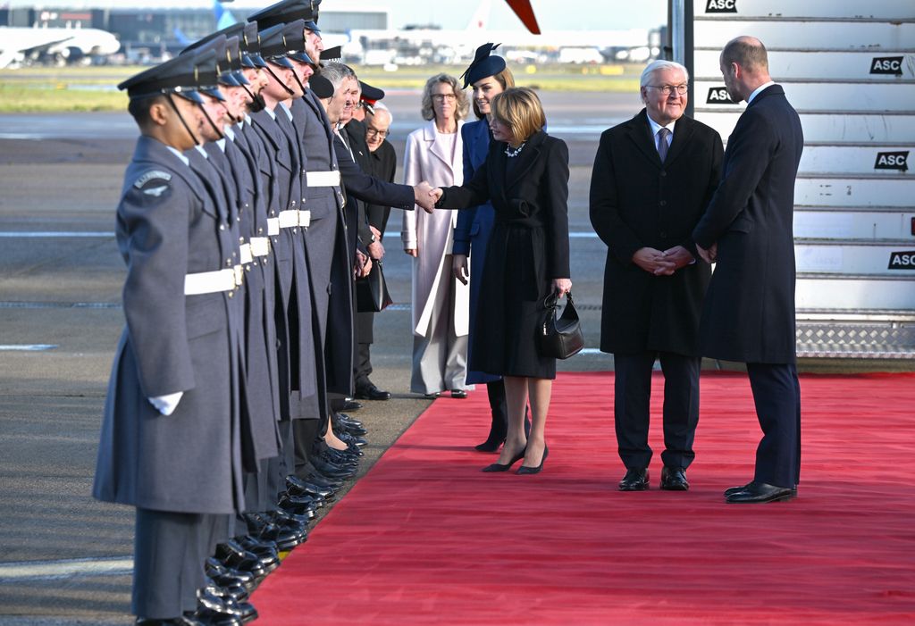 El príncipe Guillermo y Kate Middleton reciben al presidente alemán, Frank-Walter Steinmeier, y a su mujer en Londres, el 3 de diciembre de 2025