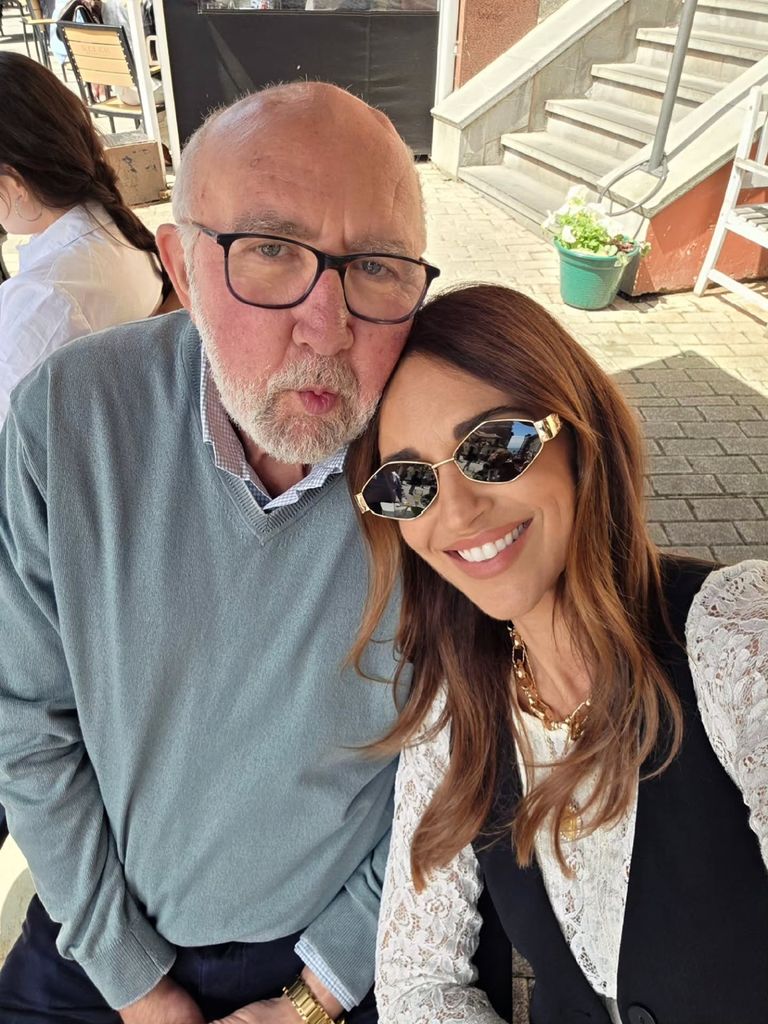 La influencer junto a su padre