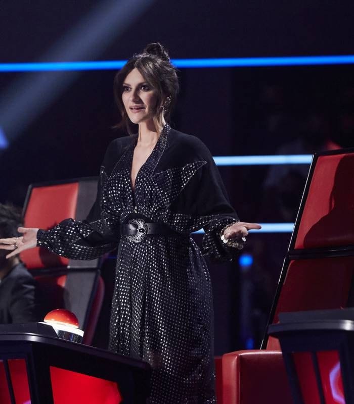 Laura Pausini en el plató de 'La Voz'