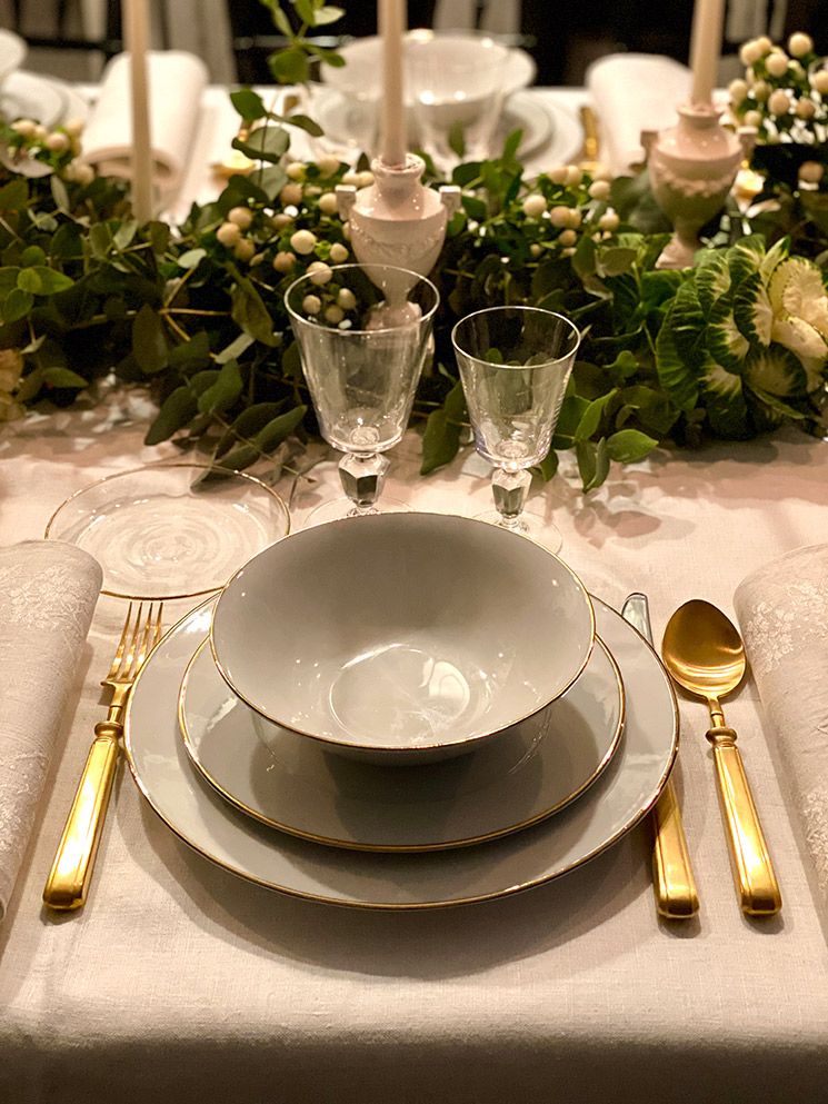 Mesa de Navidad decorada por Beatriz Satrustegui
