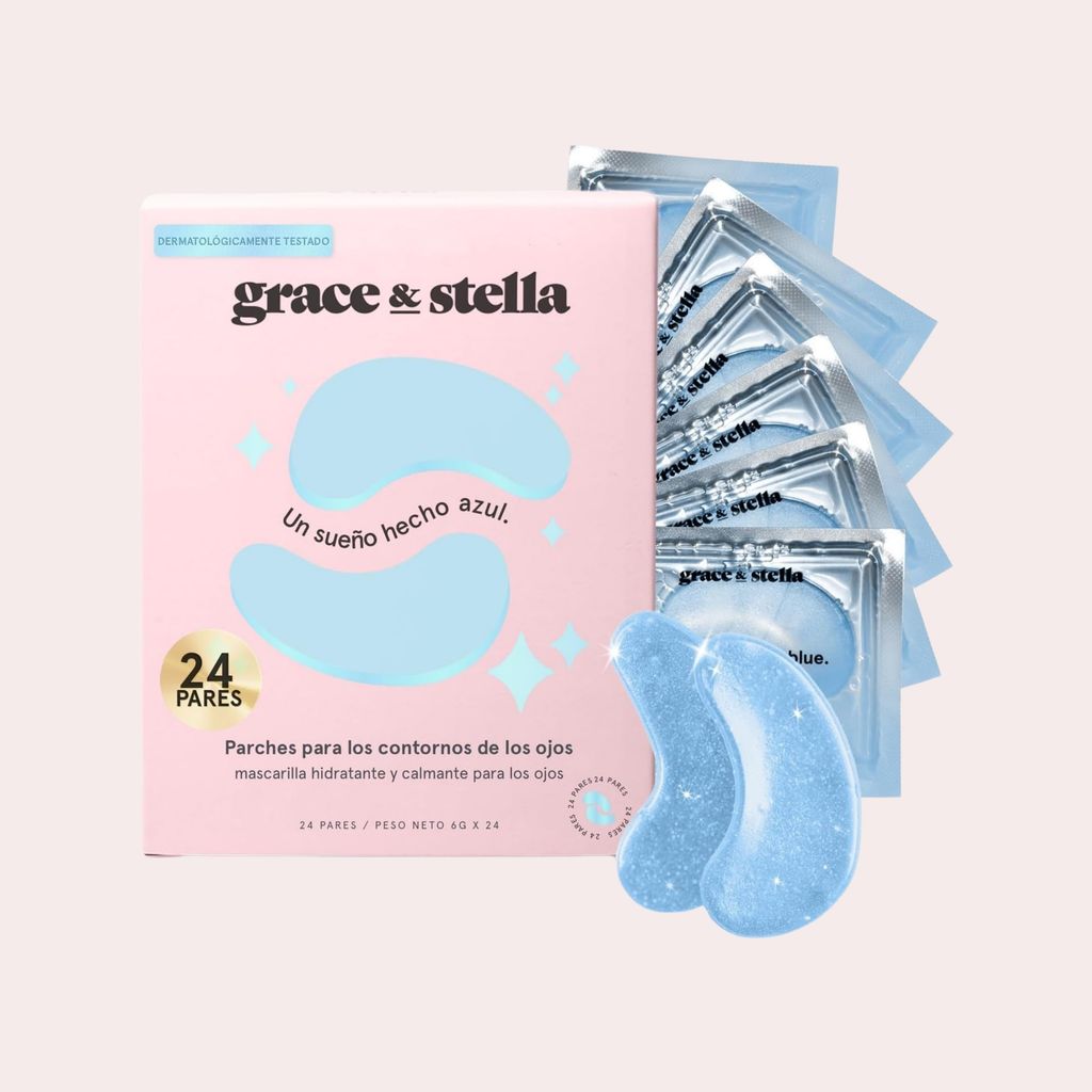 Los parches de hidrogel grace & stella para contorno de ojos (pack de 24 pares)
