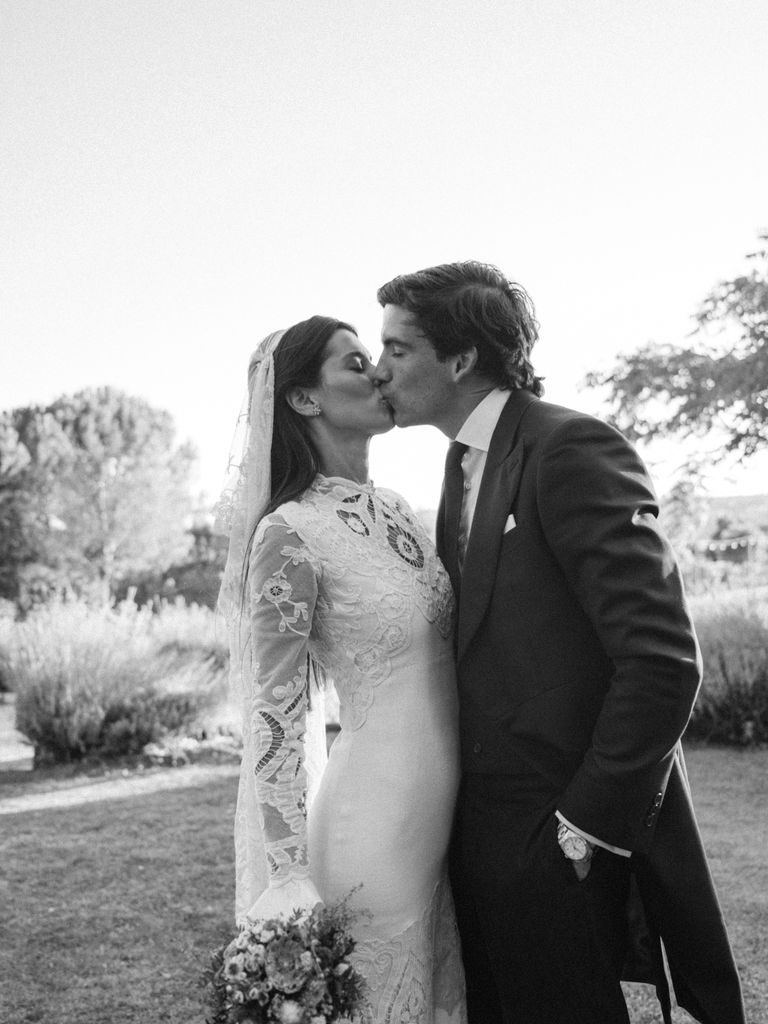 Los novios celebraron su boda en la exclusiva Finca El Gasco