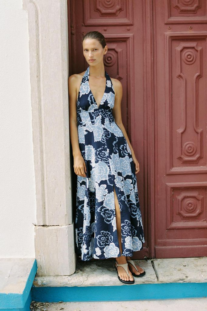 Vestido flores de Zara 