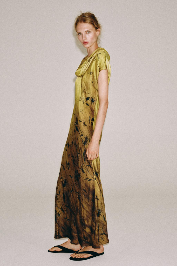 Vestido estampado de Zara