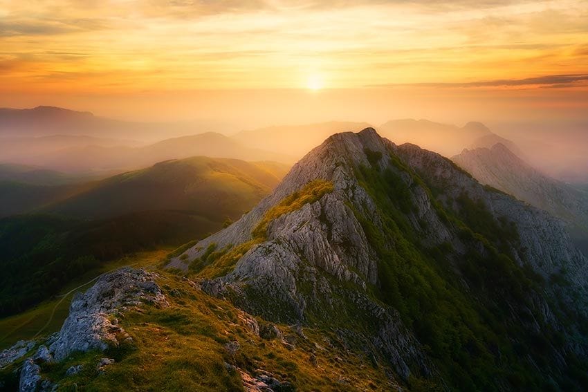 Cima del monte Anboto, Vizcaya
