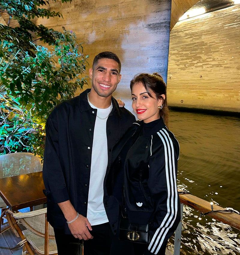 Hiba Abouk con Achraf Hakimi