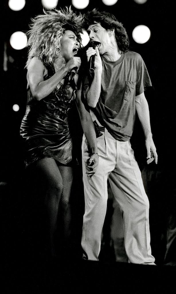 Tina Turner y Mick Jagger