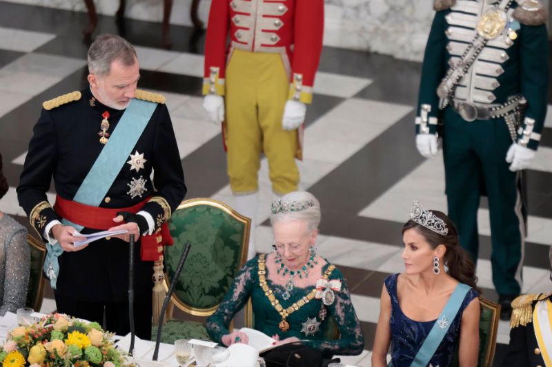 Cena de gala en Dinamarca por la visita de Estado de los reyes Felipe y Letizia