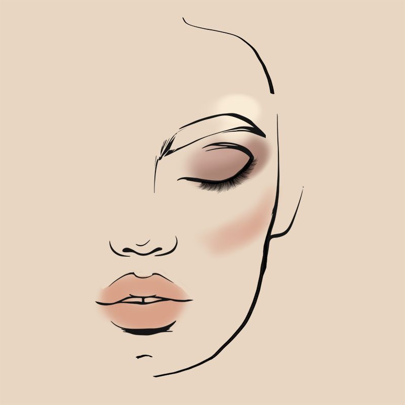Maquillaje de novias para rostros redondos
