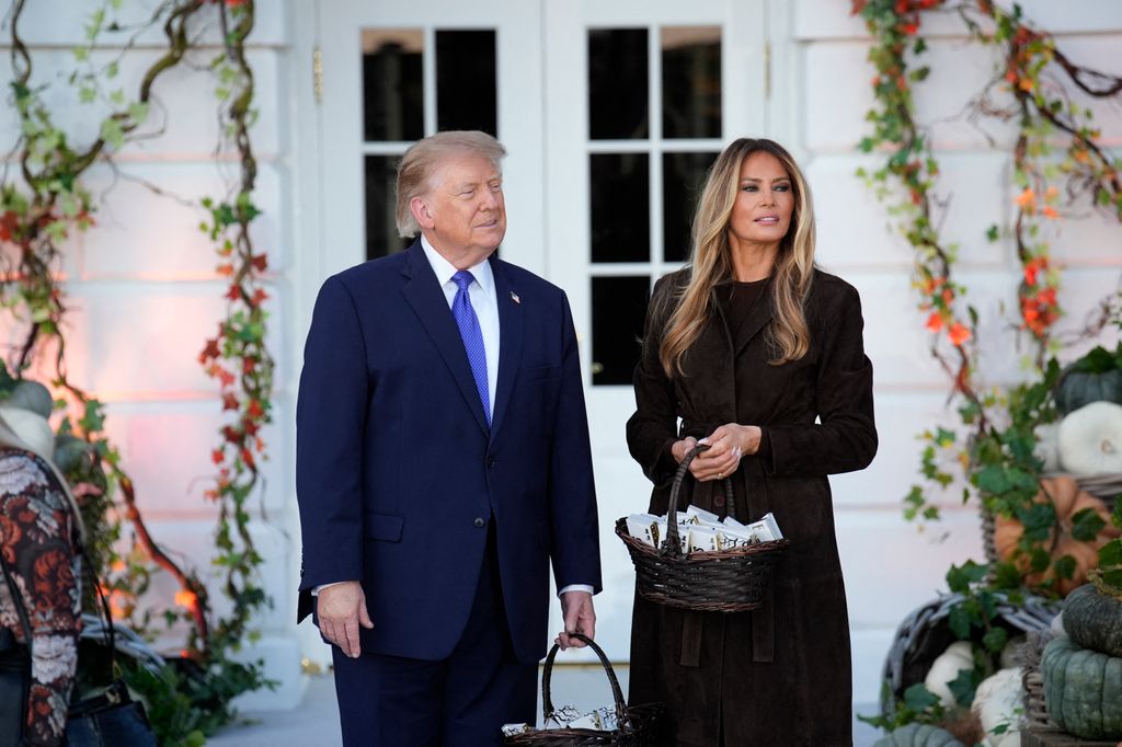 Donald Trump y Melania Trump celebran Halloween en la Casa Blanca