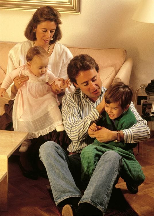 Matías Prats y su familia