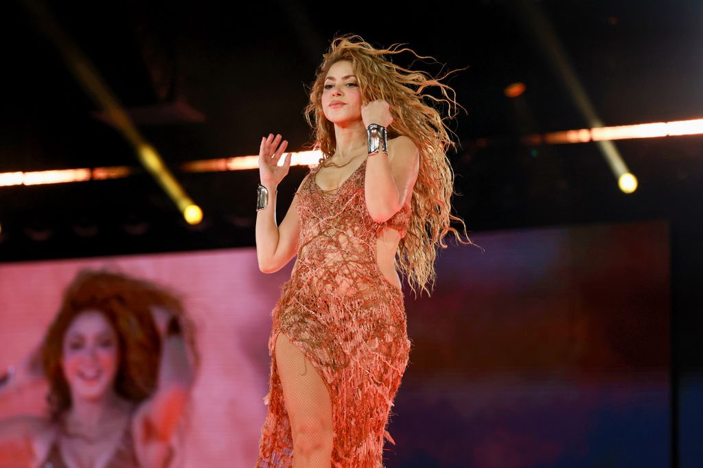 Shakira en su concierto en el Met Life Stadium el 15 de mayo de 2025 en East Rutherford, Nueva Jersey. 