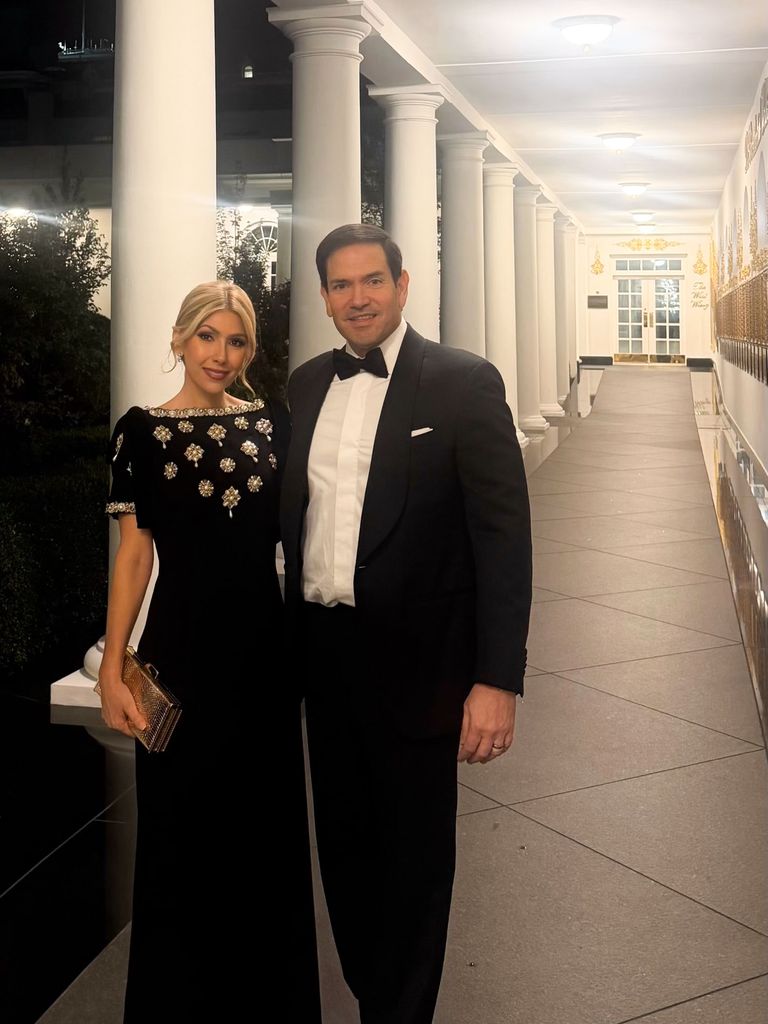 Marco Rubio y su esposa Jeanette acudieron a la cena de Estado en la Casa Blanca.