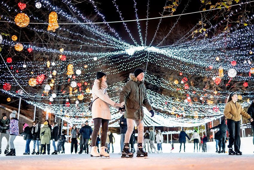 Pista de patinaje en Budapest, elegido el mejor mercadillo de Europa 2024