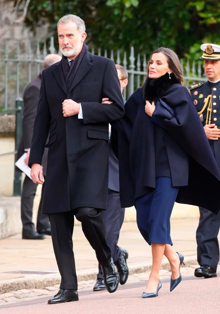 La elegancia de Marie-Chantal de Gracia con su look burdeos en el funeral de Constantino