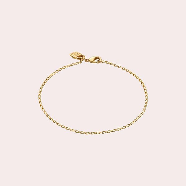 Pulsera con Eslabones Ovalados Bañada en oro 18k UNO de 50