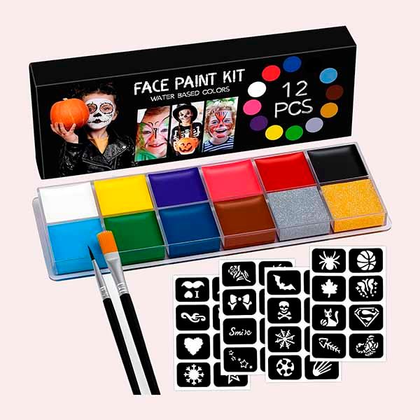 Pintacaras Infantil 12 Colores Amazon