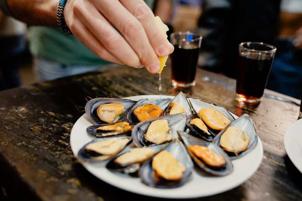 Mejillones de Antigua Casa de Guardia en Málaga
