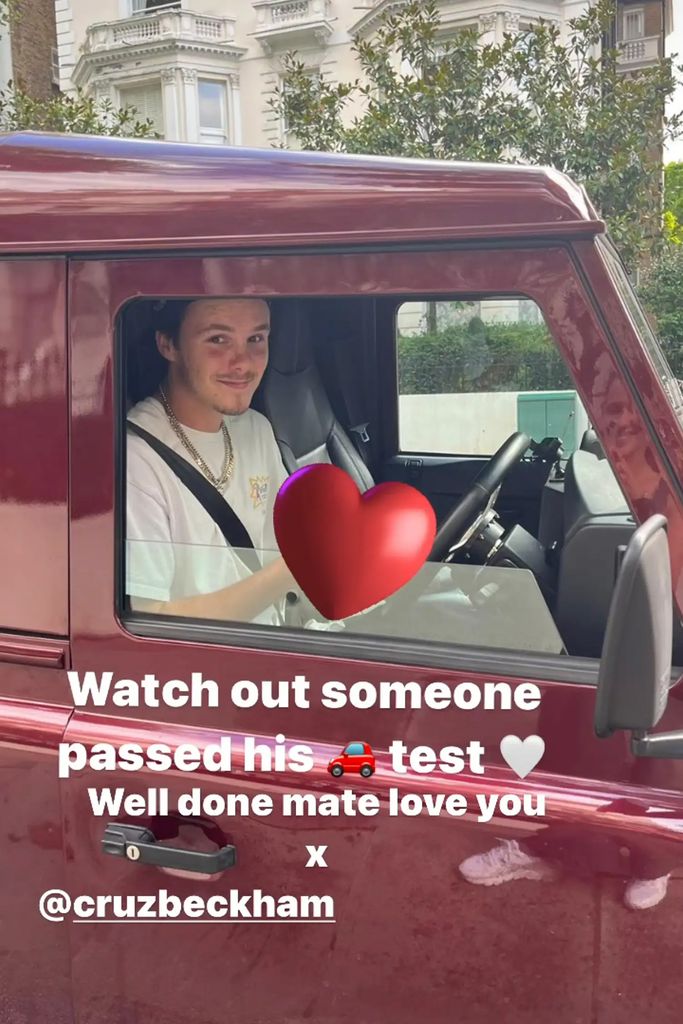 Así celebraba David Beckham en 2023 que su hijo Cruz había obtenido su permiso de conducir.