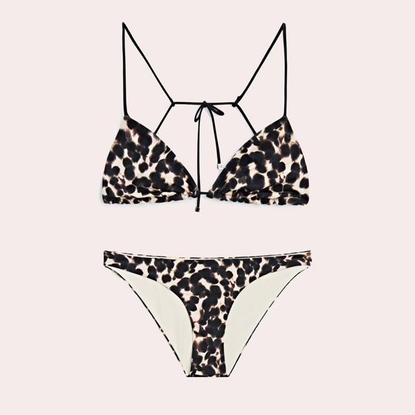 BIKINI TRIANGULAR TIRANTES animal print de massimo dutti