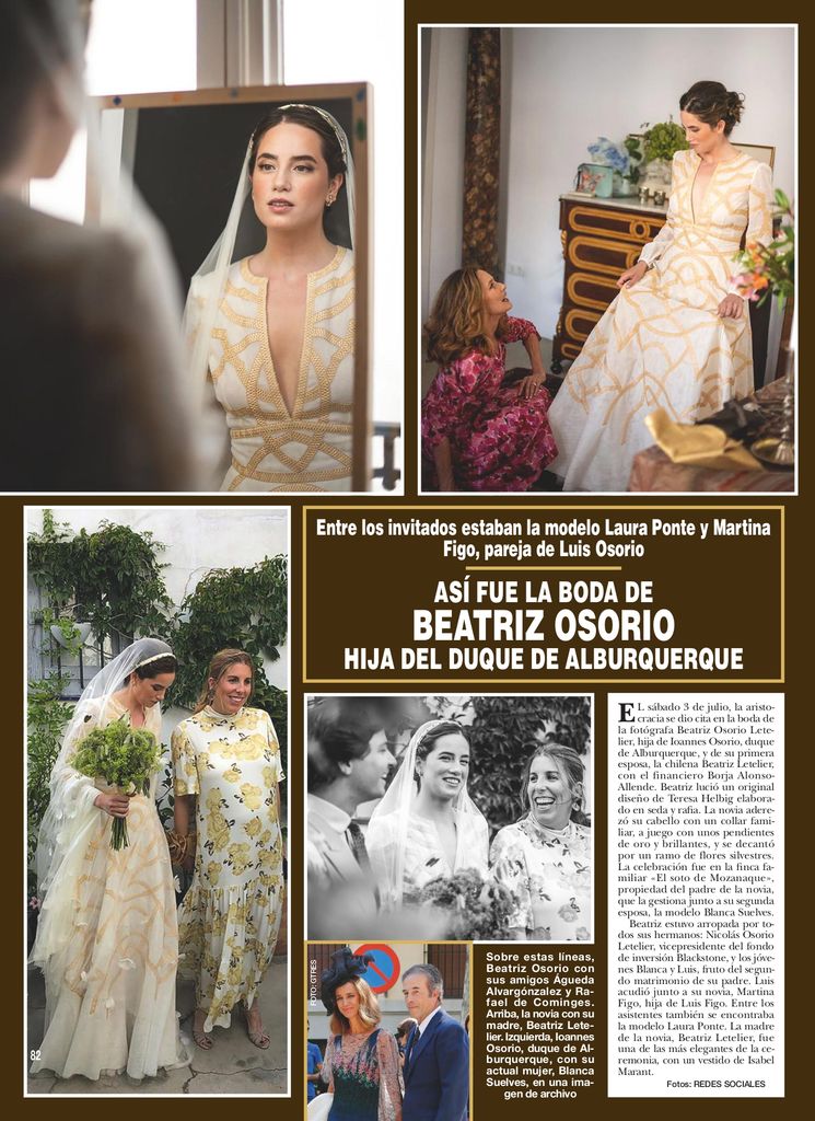 Beatriz Osorio el día de su boda