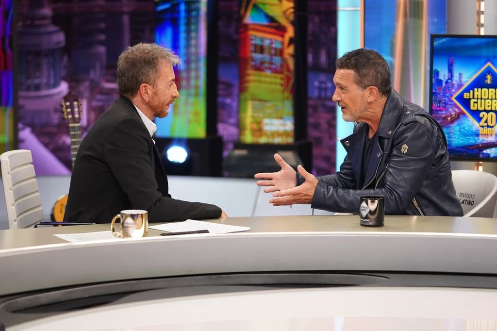Antonio Banderas con Pablo Motos en 'El Hormiguero'. 