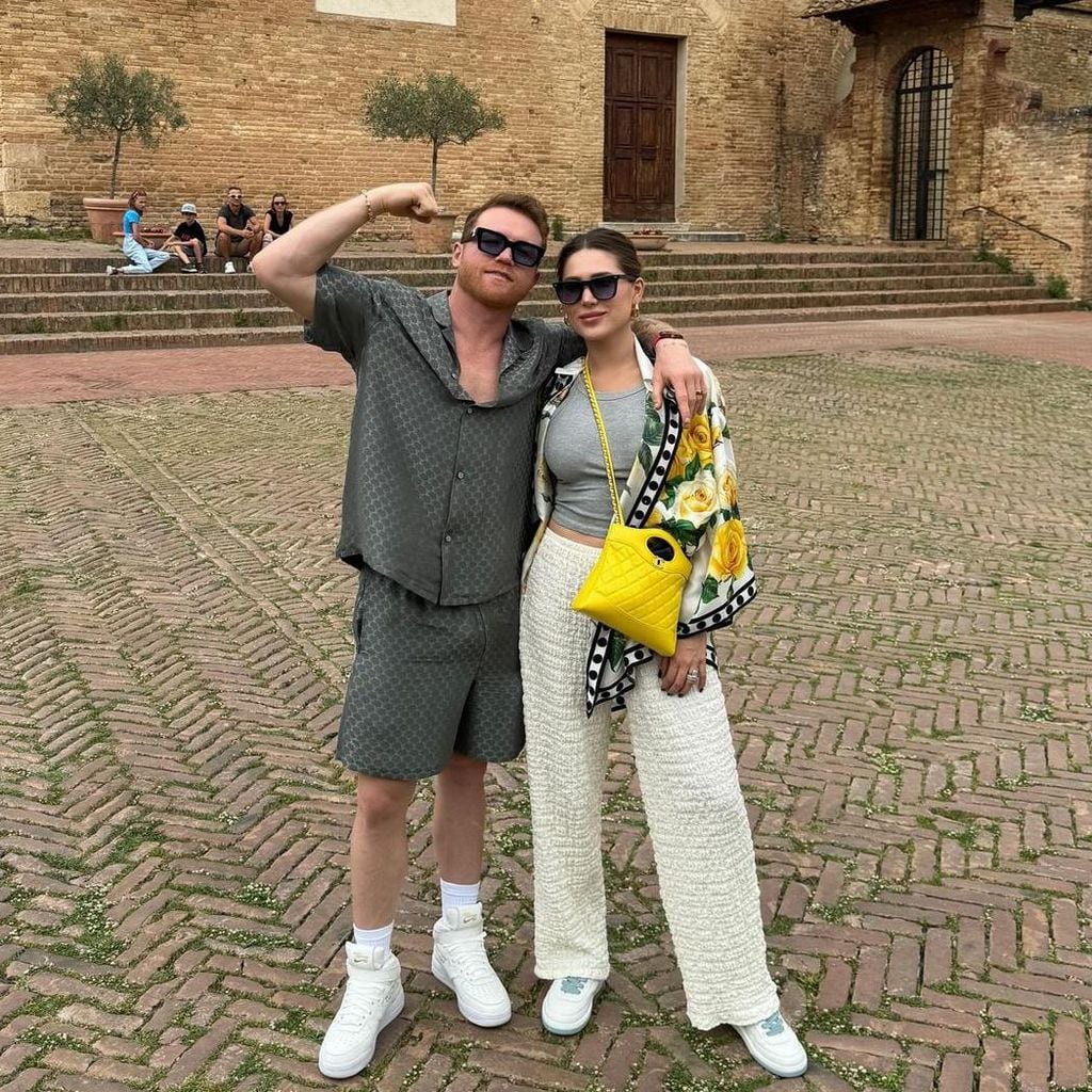 sa l canelo lvarez y fernanda g mez en italia