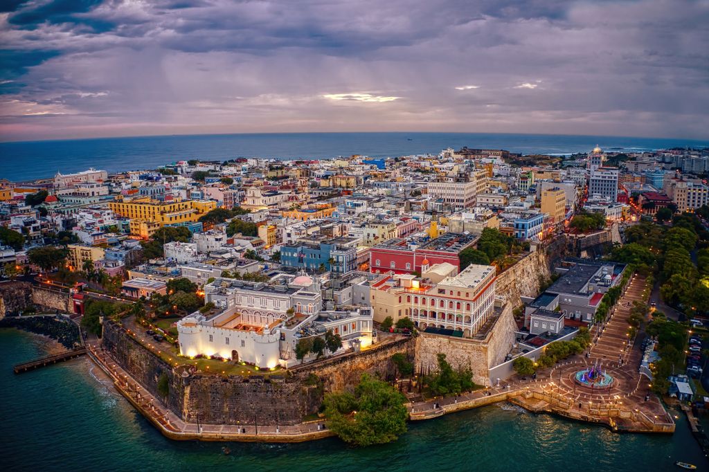 Panorámica del viejo San Juan de Puerto Rico