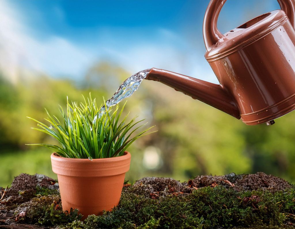 Regar las plantas