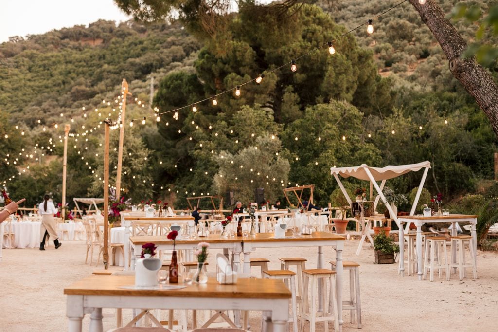 Luces de verbena para bodas de verano
