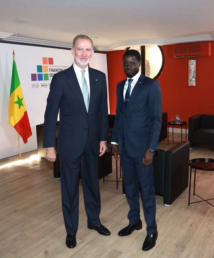 El Rey junto a Bassirou Diomaye Faye, presidente de la República de Senegal, el pasado mes de junio en Sevilla