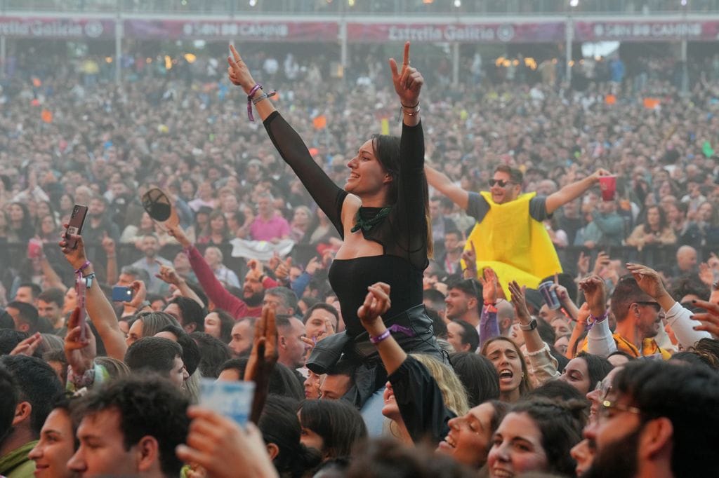 Ambiente en uno de los conciertos del festival O Son do Carmiño, en Santiago de Compostela