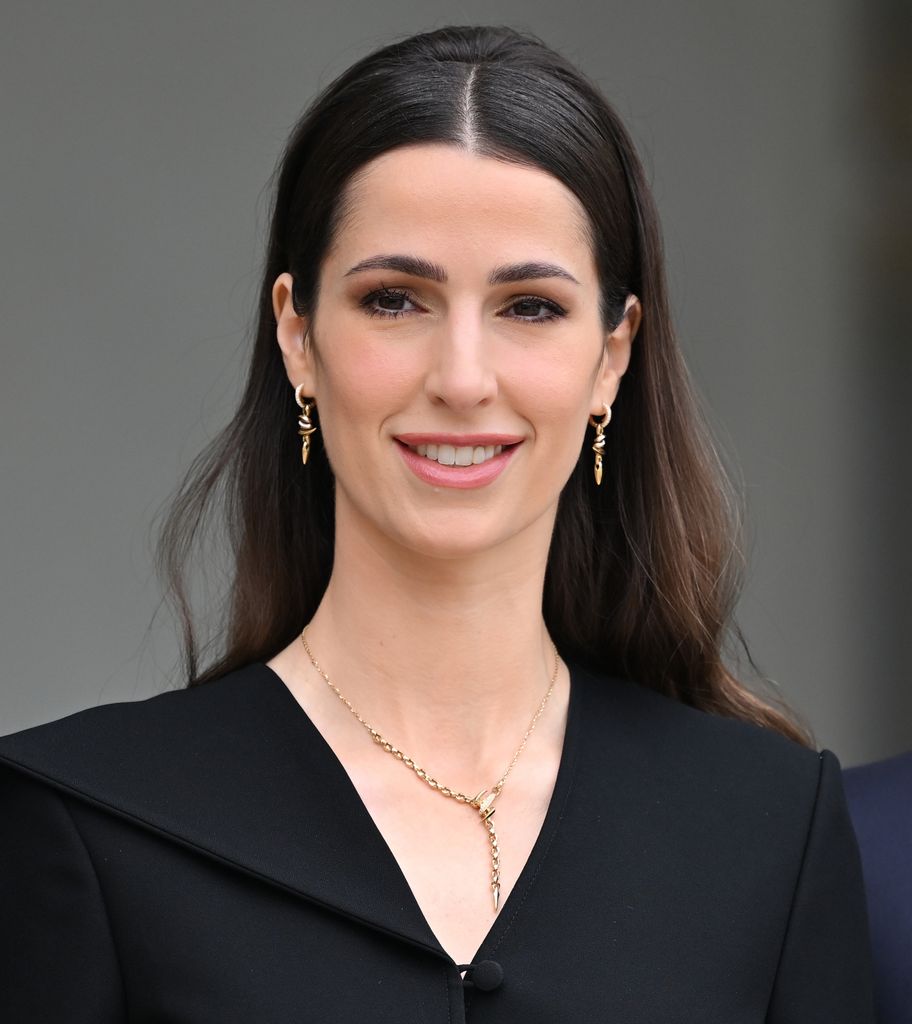 Rajwa de Jordania en su visita a Francia el 8 de octubre de 2025