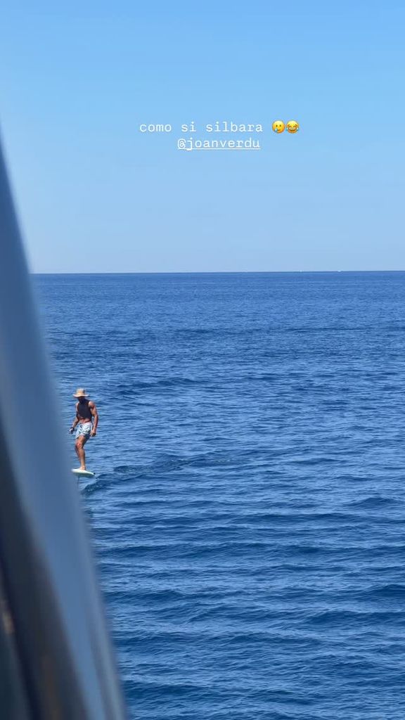 Joan disfrutando del mar el día de su cumpleaños