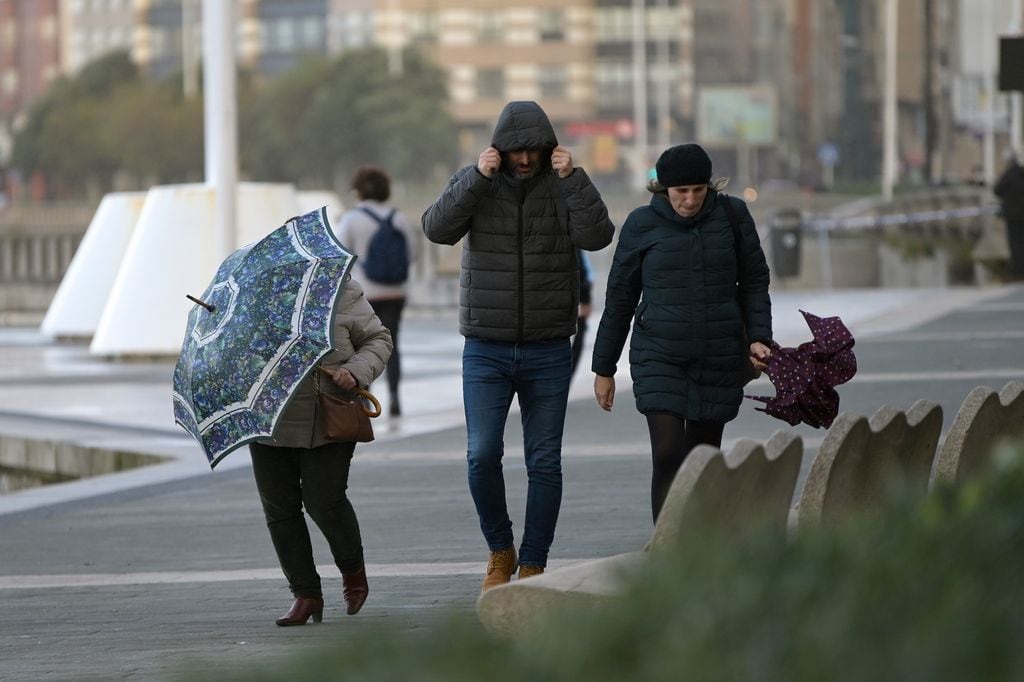 Lluvia y viento en Galicia