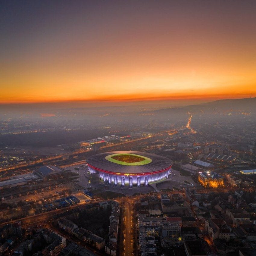Estadio Ferenc Puskas Arena de Budapest, sede de la Eurocopa.