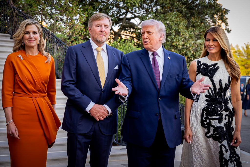 Los Reyes Máxima y Guillermo de Holanda con Donald y Melania Trump en la Casa Blanca
