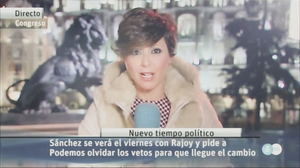 Sonsoles cuando hacía información parlamentaria a las puertas del Congreso