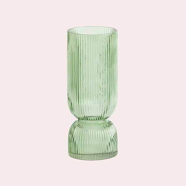 Jarrón de cristal estriado de La Redoute