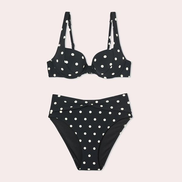 Top bikini push-up de lunares 