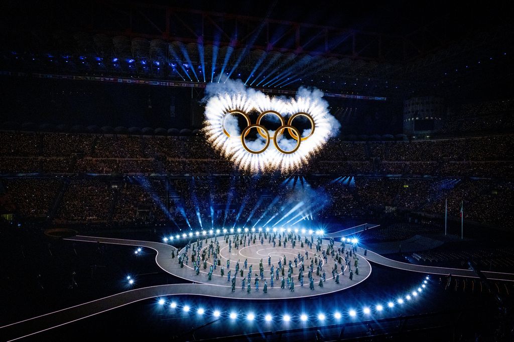 Vista general de la ceremonia inaugural de los Juegos Olímpicos de Invierno