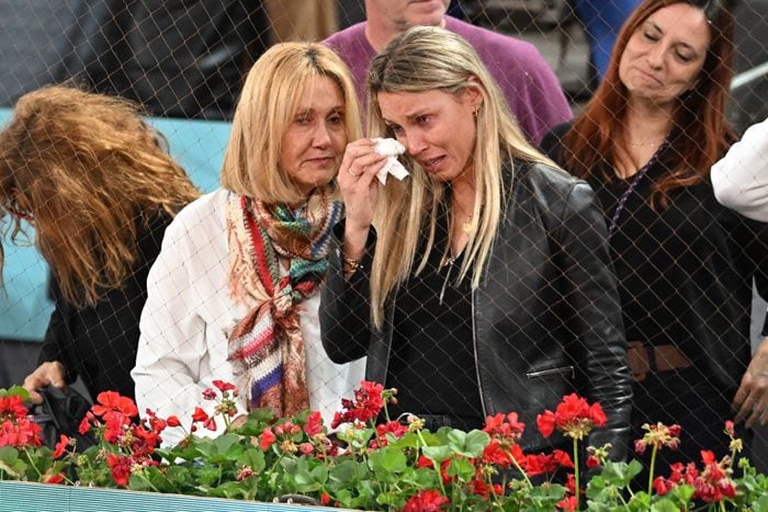 Ana María Parera y Maribel Nadal en  la despedida de Nadal del Mutua Madrid Open