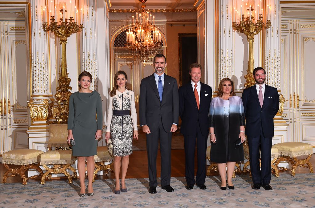 El rey Felipe VI y la reina Letizia durante su visita oficial a Luxemburgo
