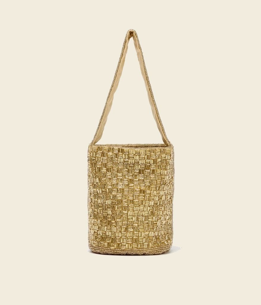 Bolso saco con paillettes de Zara