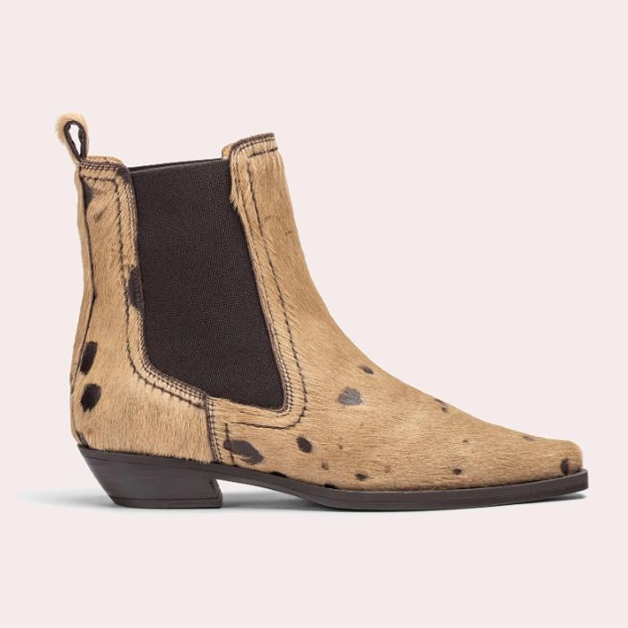 Botín de piel estilo cowboy