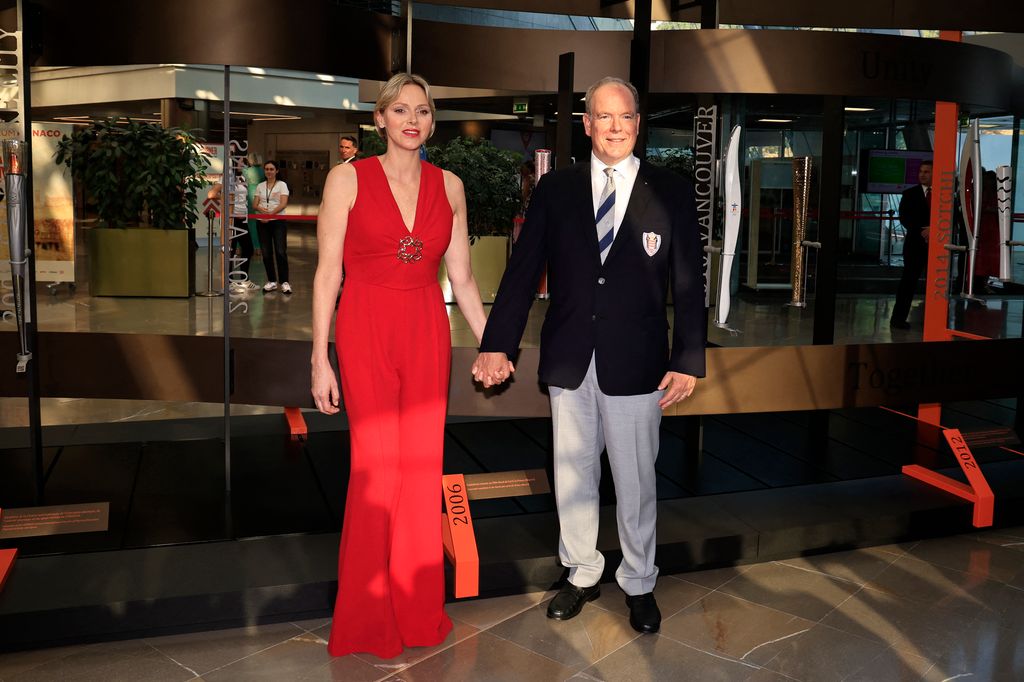 Príncipe Alberto y la princesa Charlene un un acto olímpico en julio de 2024