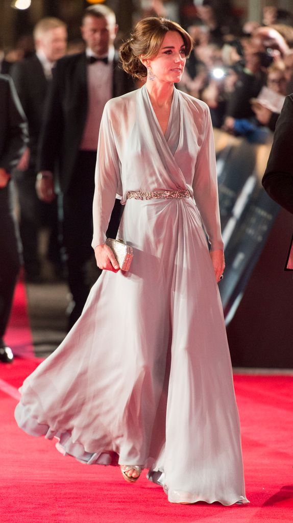 Kate Middleton, princesa de Gales, en la premiere de "Spectre" en Londres, 2015.