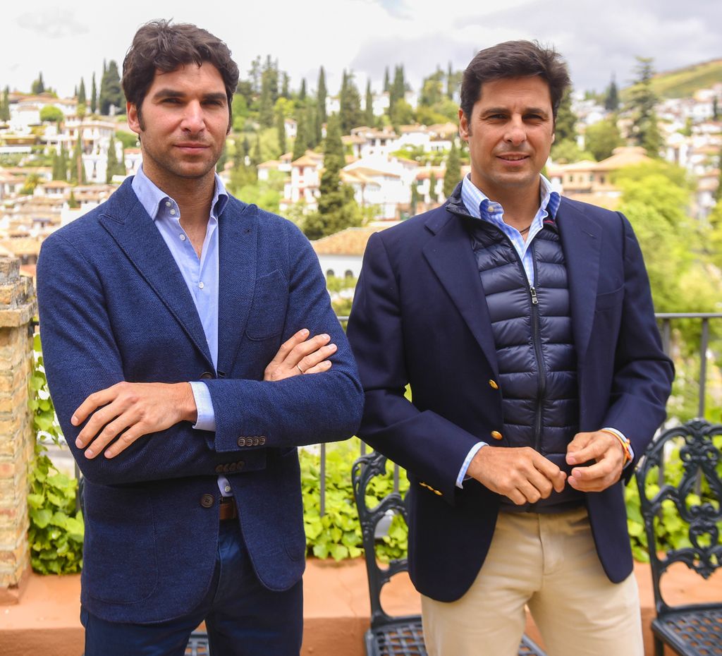 Francisco Rivera y Cayetano Rivera durante la presentacion del "Mano a Mano" con motivo de la Feria del Corpus de Granada 2016