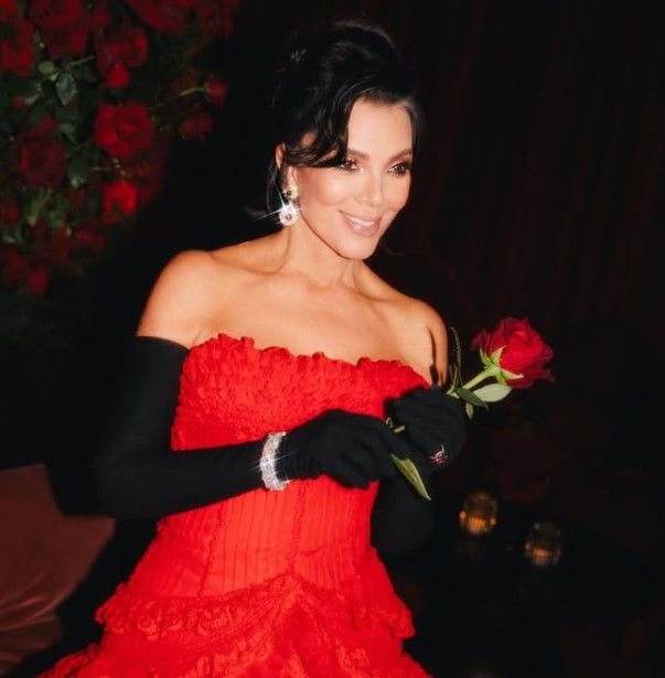 Kris Jenner en la fiesta por su 70 cumpleaños